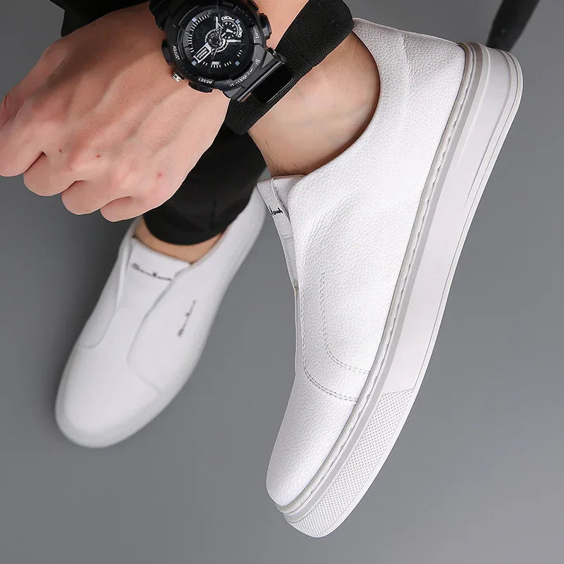 Casual And Comfortable Breathable Non-Slip Trendy Soft Bottom Rubber Round Toe Flat Heel Slip-On Shoes