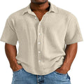 Spring And Summer Men's Short-Sleeve Lapel Shirt