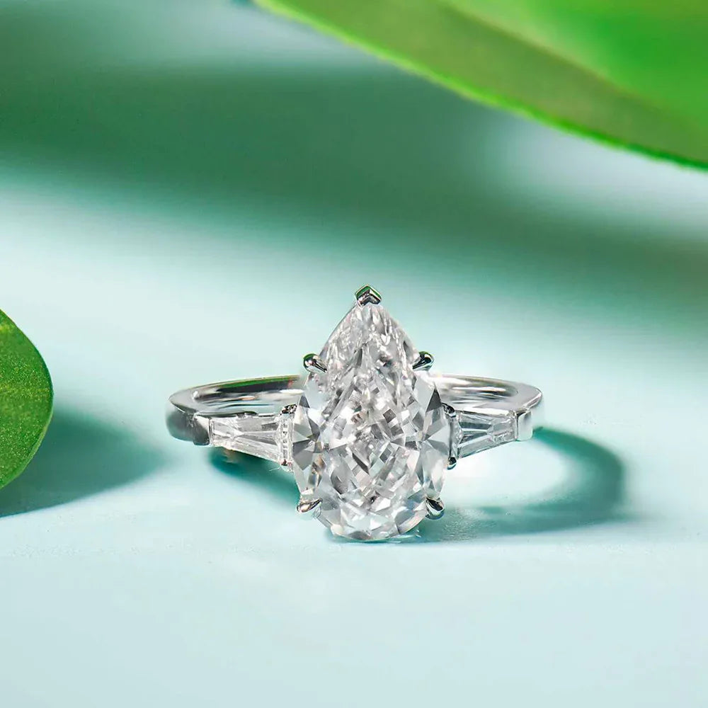 S925 Sterling Silver Platinum Plated Ring