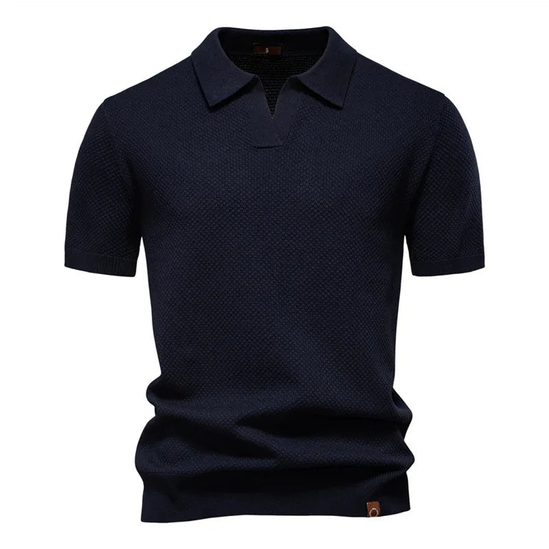 Men's Woolen Summer Short Sleevee Polo Shirt