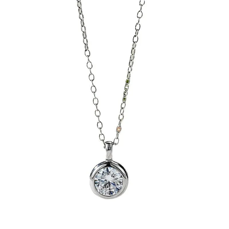 Elegant Fine Silver Chain Necklace For Women