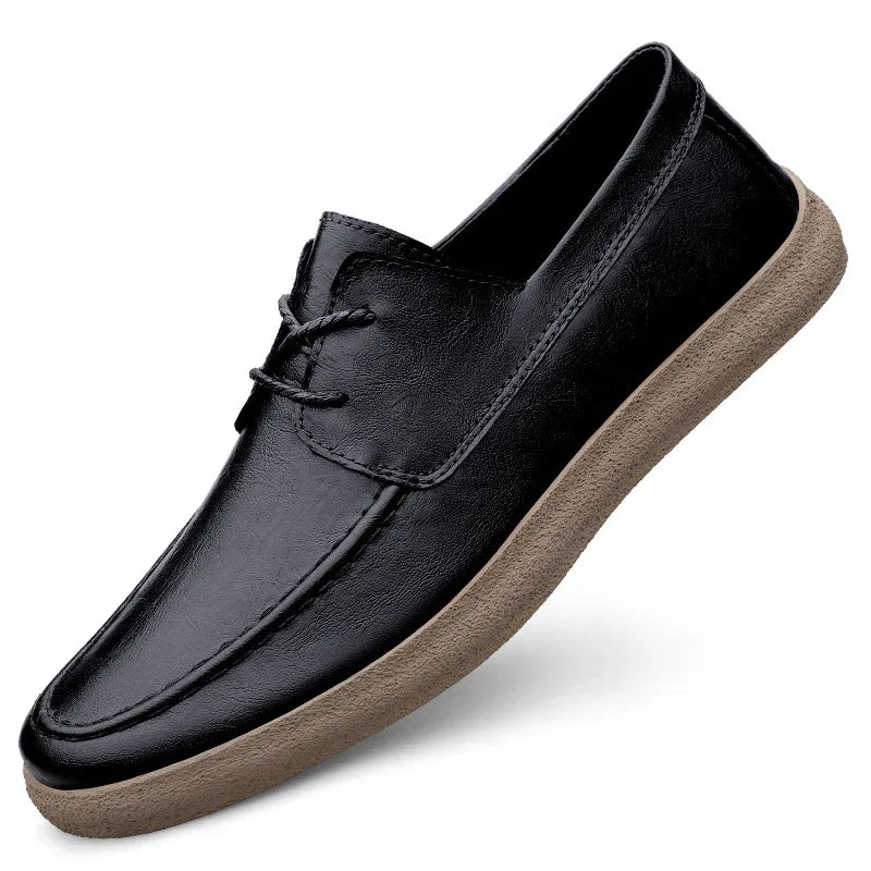 Men's Breathable Loafers Casual Retro Leather Shoes