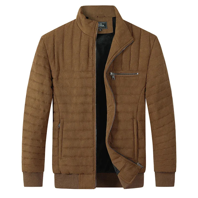 Men's Cotton-Padded Stand-Up Collar Jacket