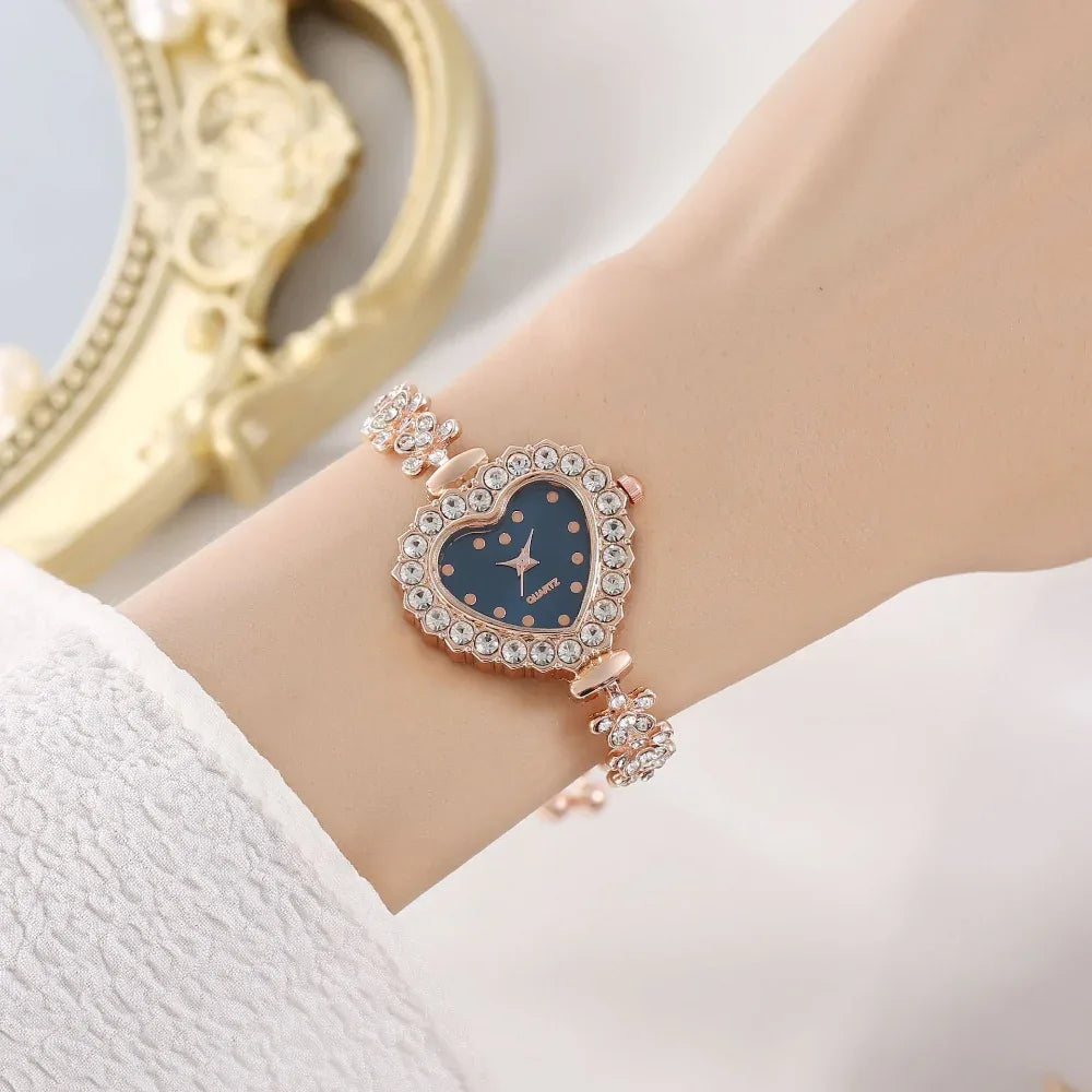 Flower Chain Diamond-Embedded Women's Elegant All-Match Watch