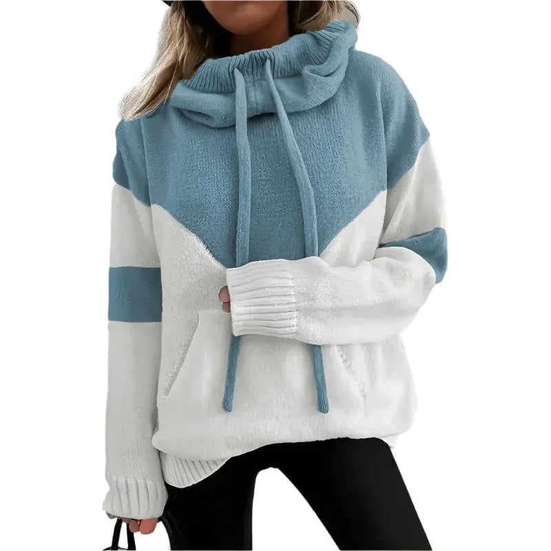 Fashionable Cosy Hoodie With Drawstrings Sweater For Women