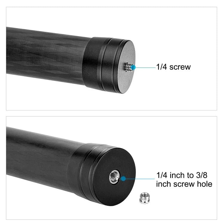 PULUZ 21 cm Kolfiber Förlängningsarm / Einbeinstativ