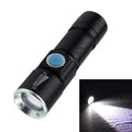 Cree Q5 LED Ficklampa med Zoom – 3 Ljuslägen och 180LM – Kompakt 18650-modell