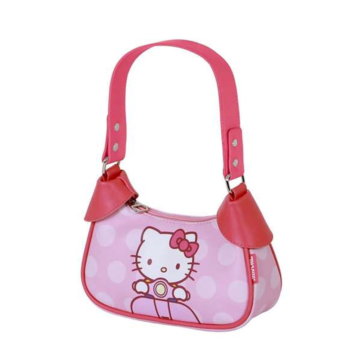 Axelväska Hello Kitty i rosa, justerbart axelband