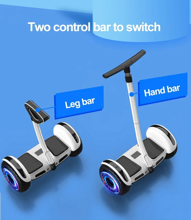 8/10 tum 36/54V barn Vuxen smart handtag benstång elektrisk skoter 2 hjul stå upp självbalanserande hoverboard