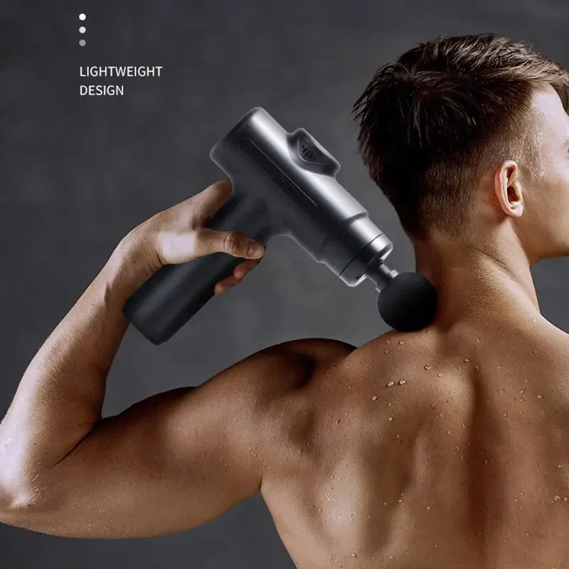 Elektrische Massagepistole mit 8 Aufsätzen für Tiefengewebsmassage