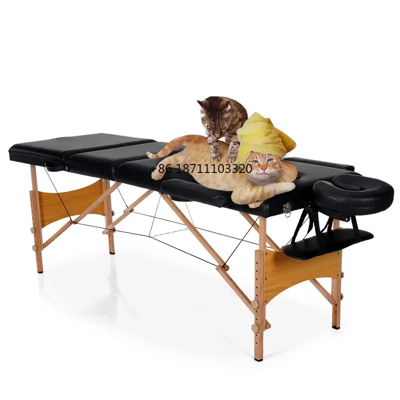 Svart Färg Massagesäng Multifunktionell Skönhetssalong Massagesäng Spasäng