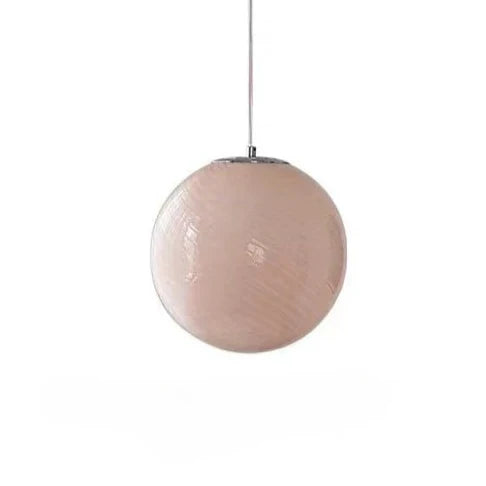 Handblown Swirl Hanging Lamp – Vintage-Inspired Design