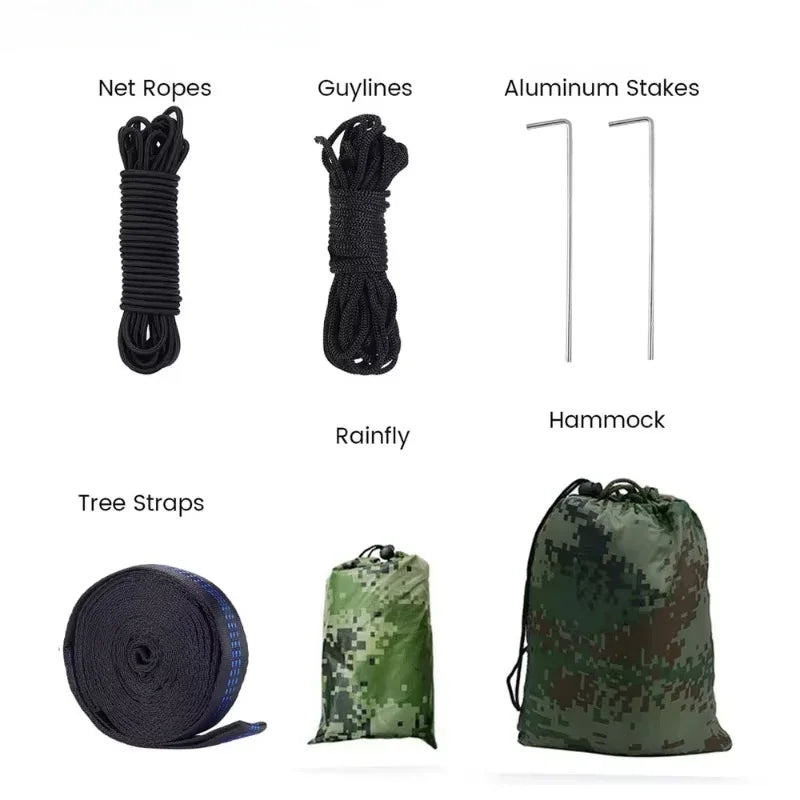 Camping Hammock with mosquito net and tarp
