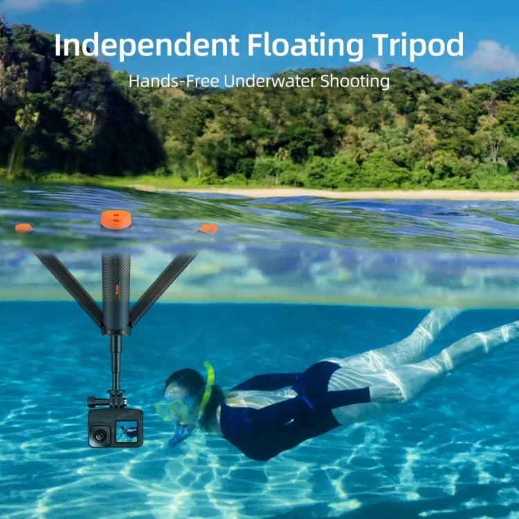 Telesin Flytande Selfiepin-Stativ 220 - 610 mm mit Stativ für GoPro