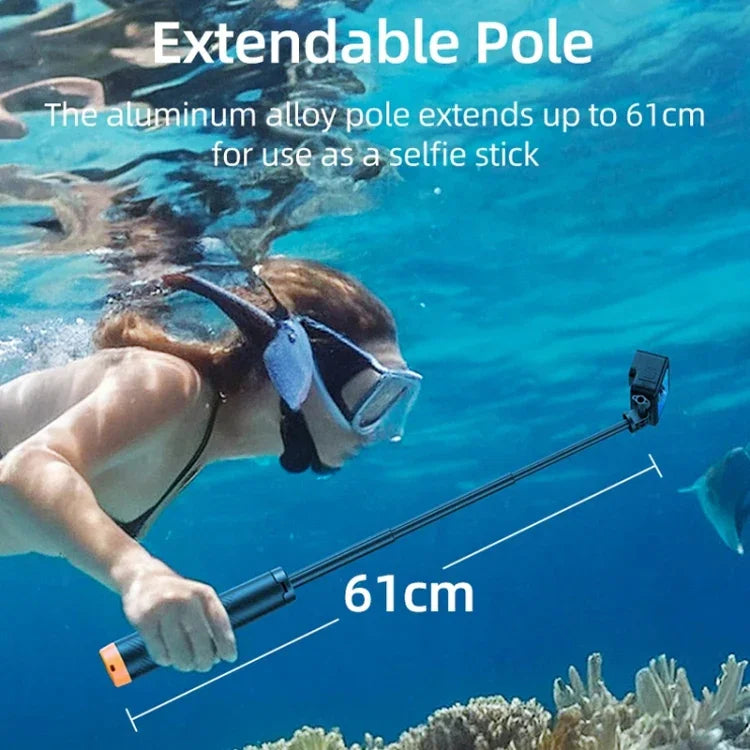 Telesin Flytande Selfiepin-Stativ 220 - 610 mm mit Stativ für GoPro