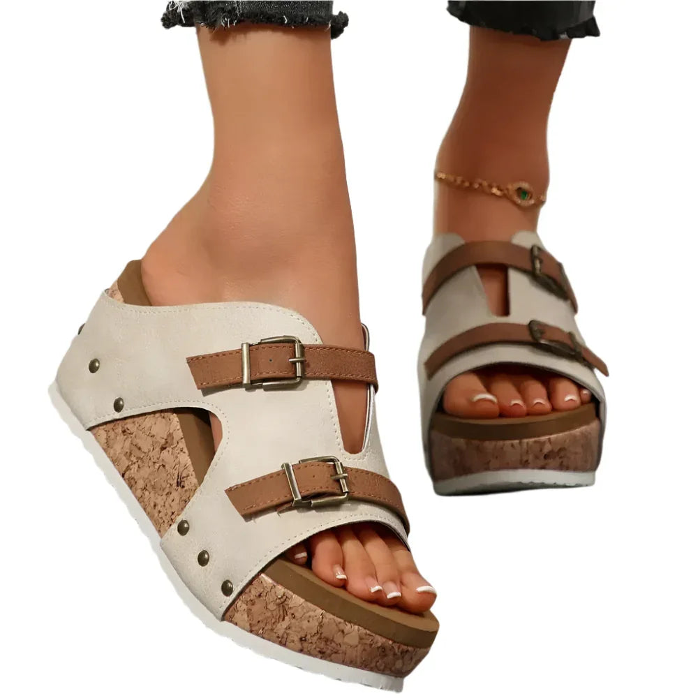 Women's High Heel Thick Sole Shoes Summer Beach Sandals