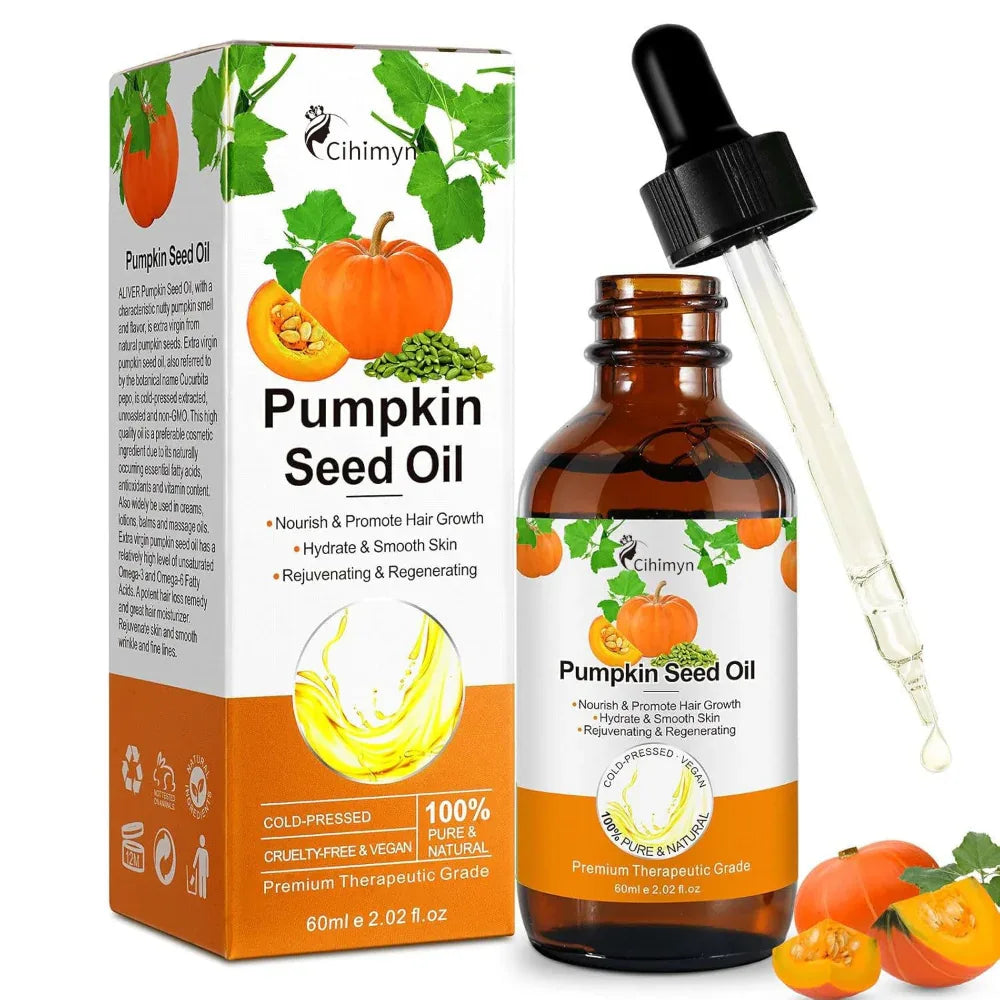 Pumpkin Seed Oil Moistens And Maintains Hair Roots For Healthy Thick Hair