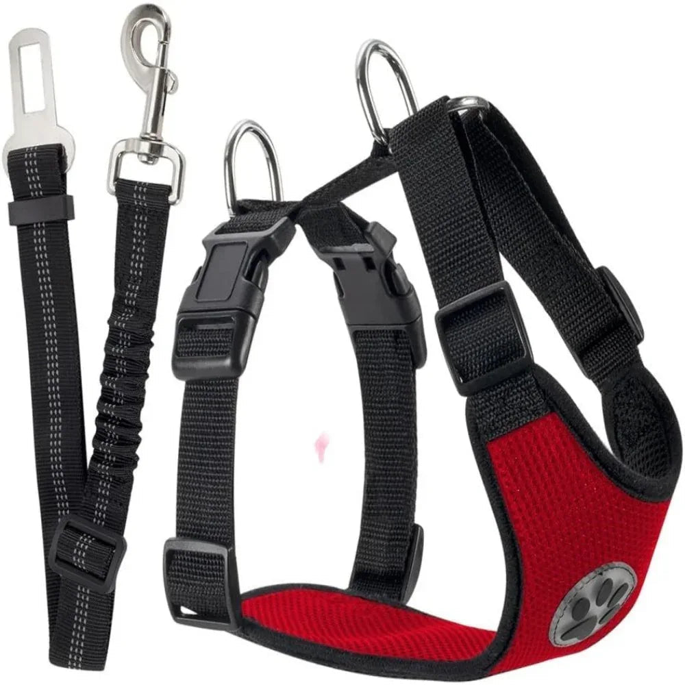 Adjustable Nylon Dog Pet Harness With Removable Rope Leash