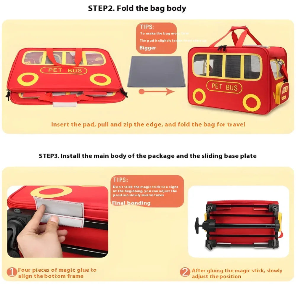Outdoor Portable Large Capacity Trolley Dog Cat Pet Bag