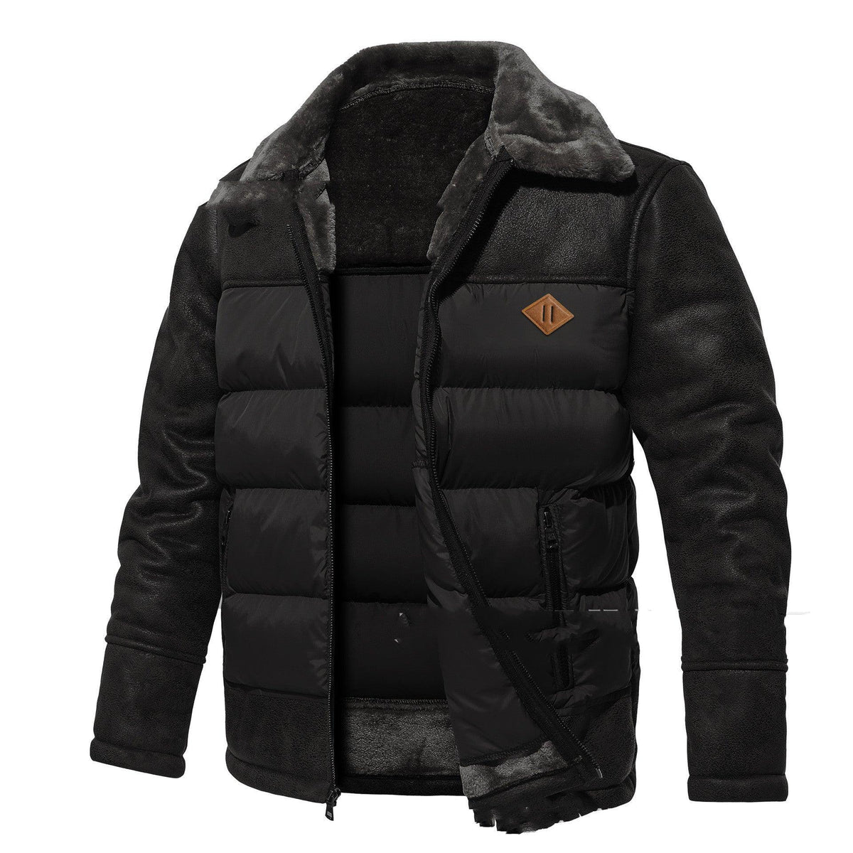 Autumn & Winter Fur Integrated Fashionable Jacket For Men