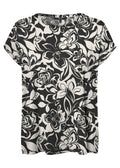 AVA PLAIN SS TOP AOP