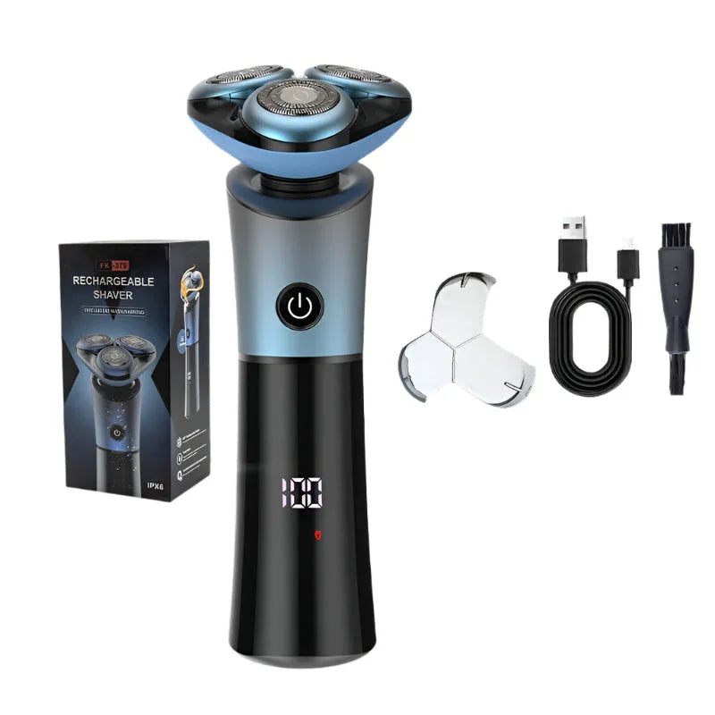 Multifunctional Fully Washable Intelligent 3D Floating Magnetic Suction Shaver
