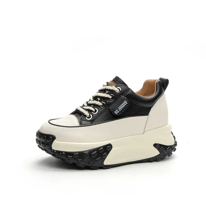Women's Retro Sneakers Fashionable And Personalized Platform Shoes