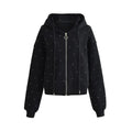 Women's Starry Rhinestone Hoodie With Drawstrings