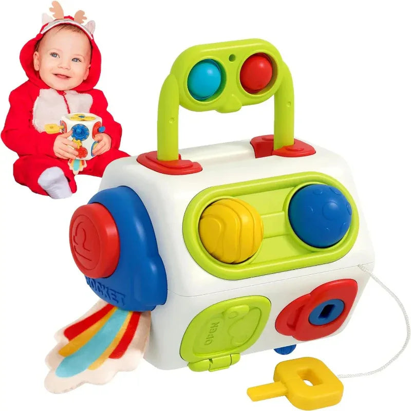 Baby & Toddler Cube Toy Montessori Sensory Learning  Toy For Toddlers 1 2 3 Year Old