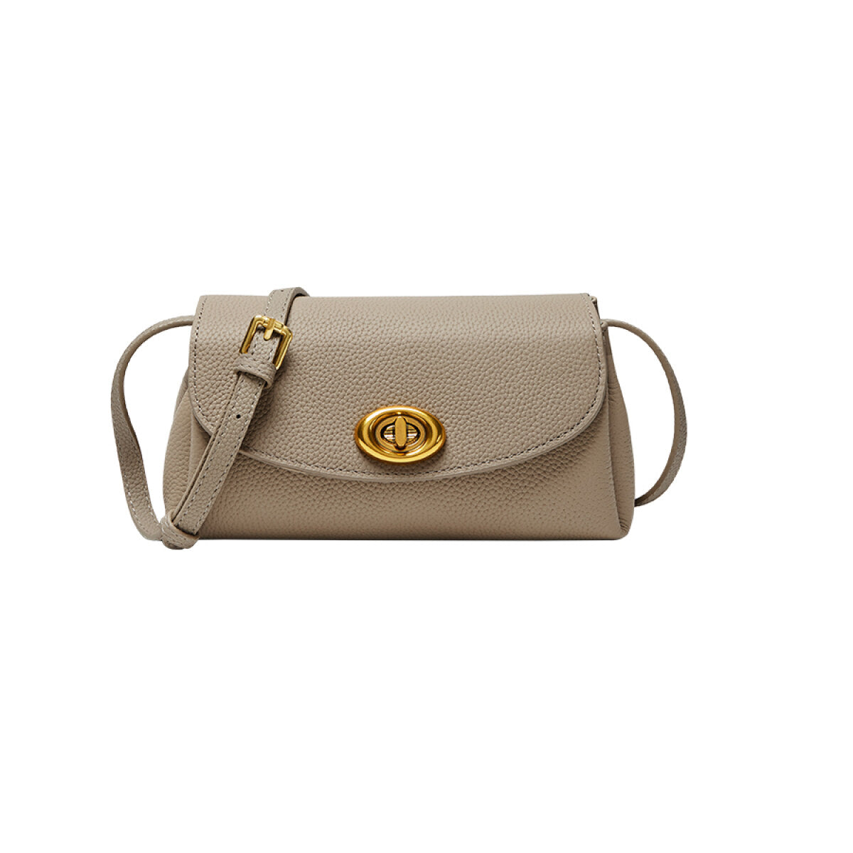 Baguette Twist Lock Leather Shoulder Bag-5