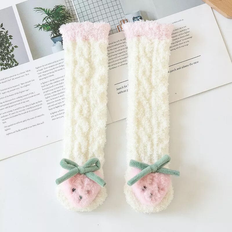 Bebis Vinter Fluffiga Toffel Sockor