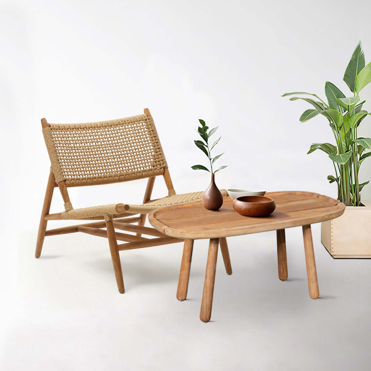 Benny Modern Rattan Lounge Chair
