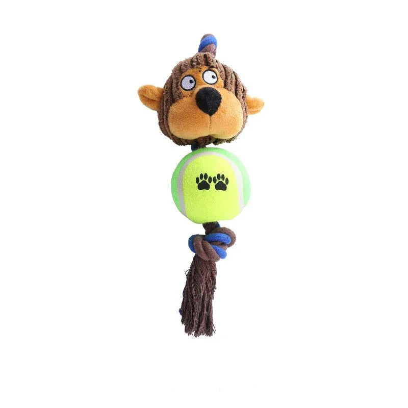 Bite Resistant Cotton Rope Sound Dog Pet Chew Toys For Interactive Play