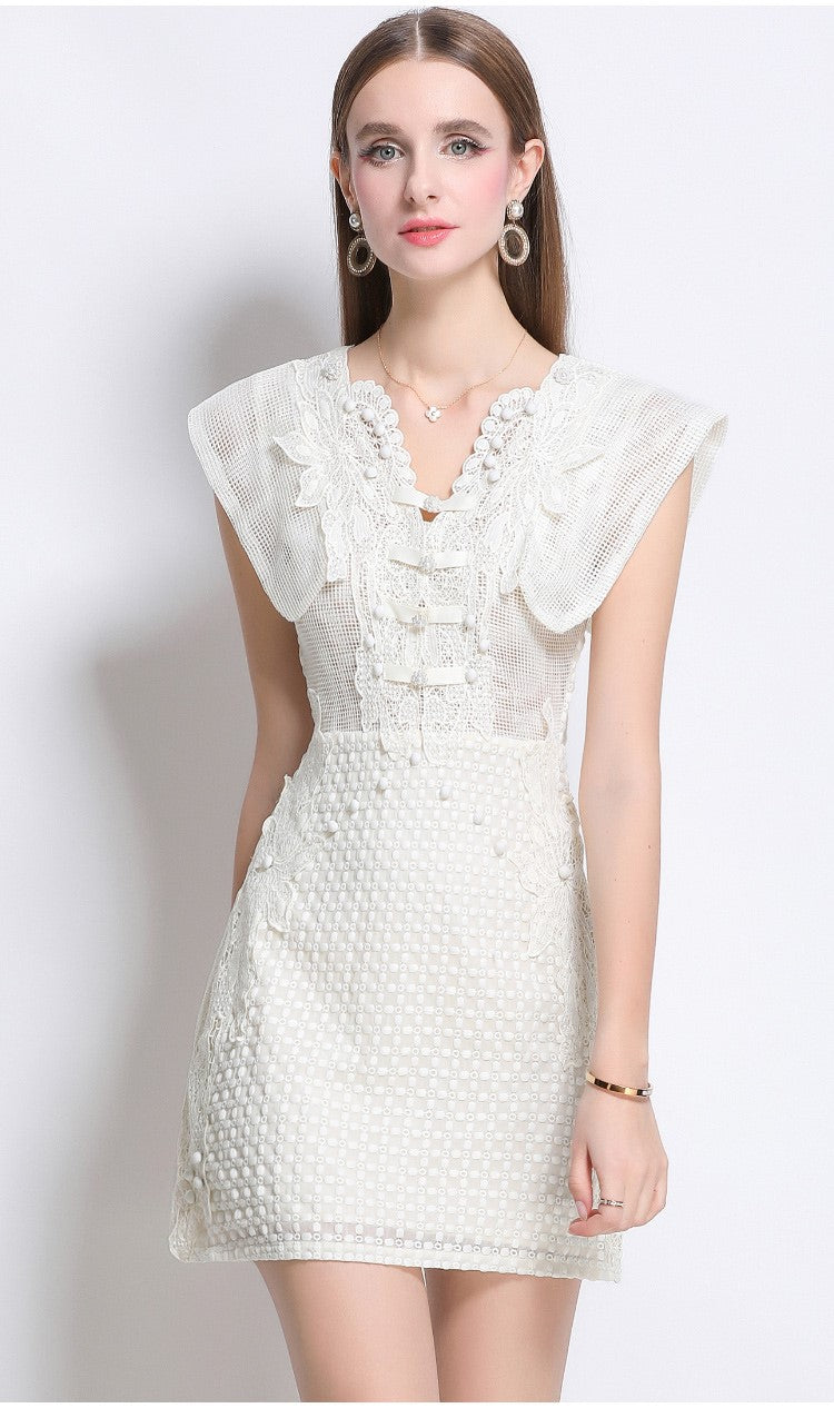 Blanche Romantic Cap Sleeve Lightweight Dress-3