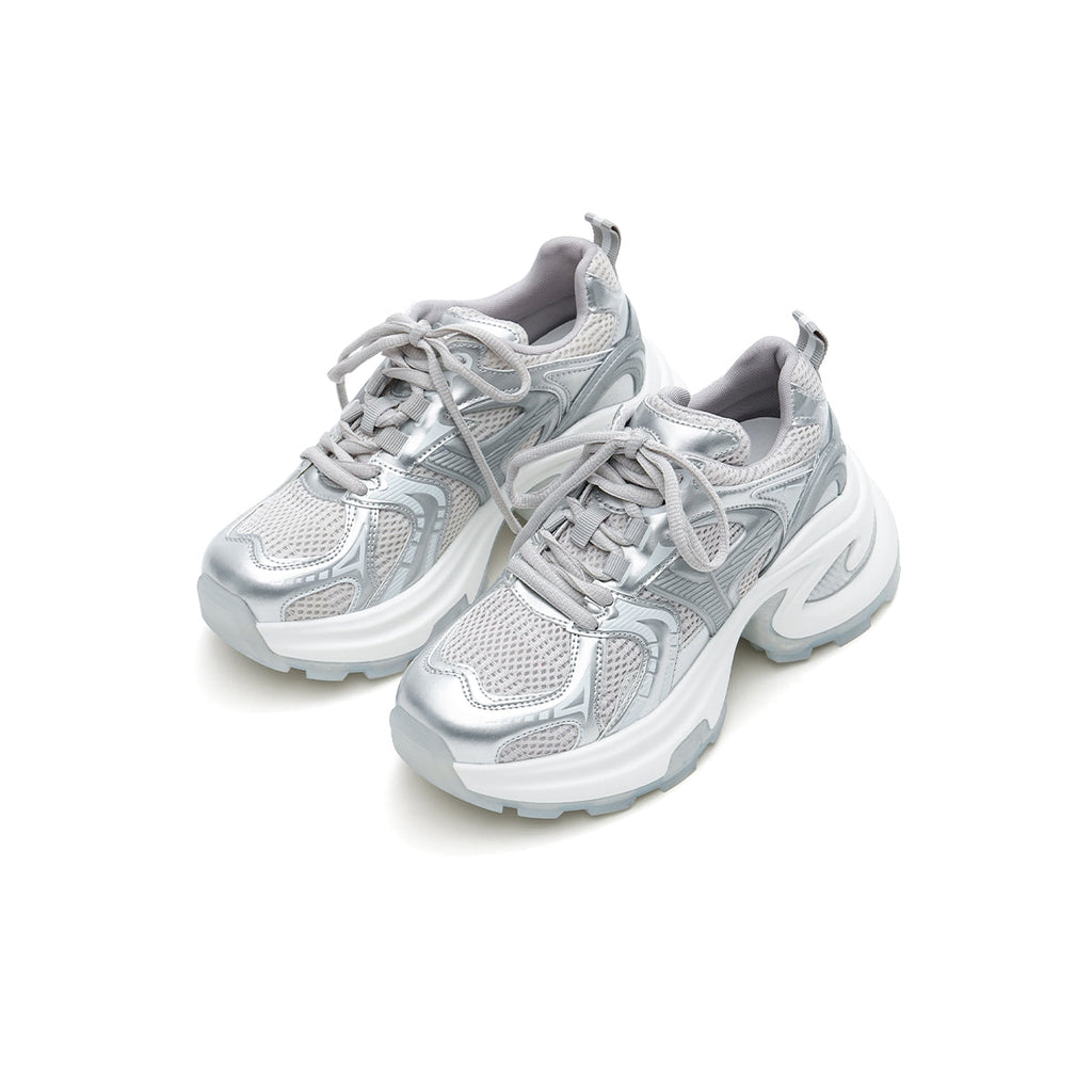 Breathable Mesh Platform Sneakers-1