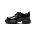 British Thick-Sole Derby Leather Lace Ups-0