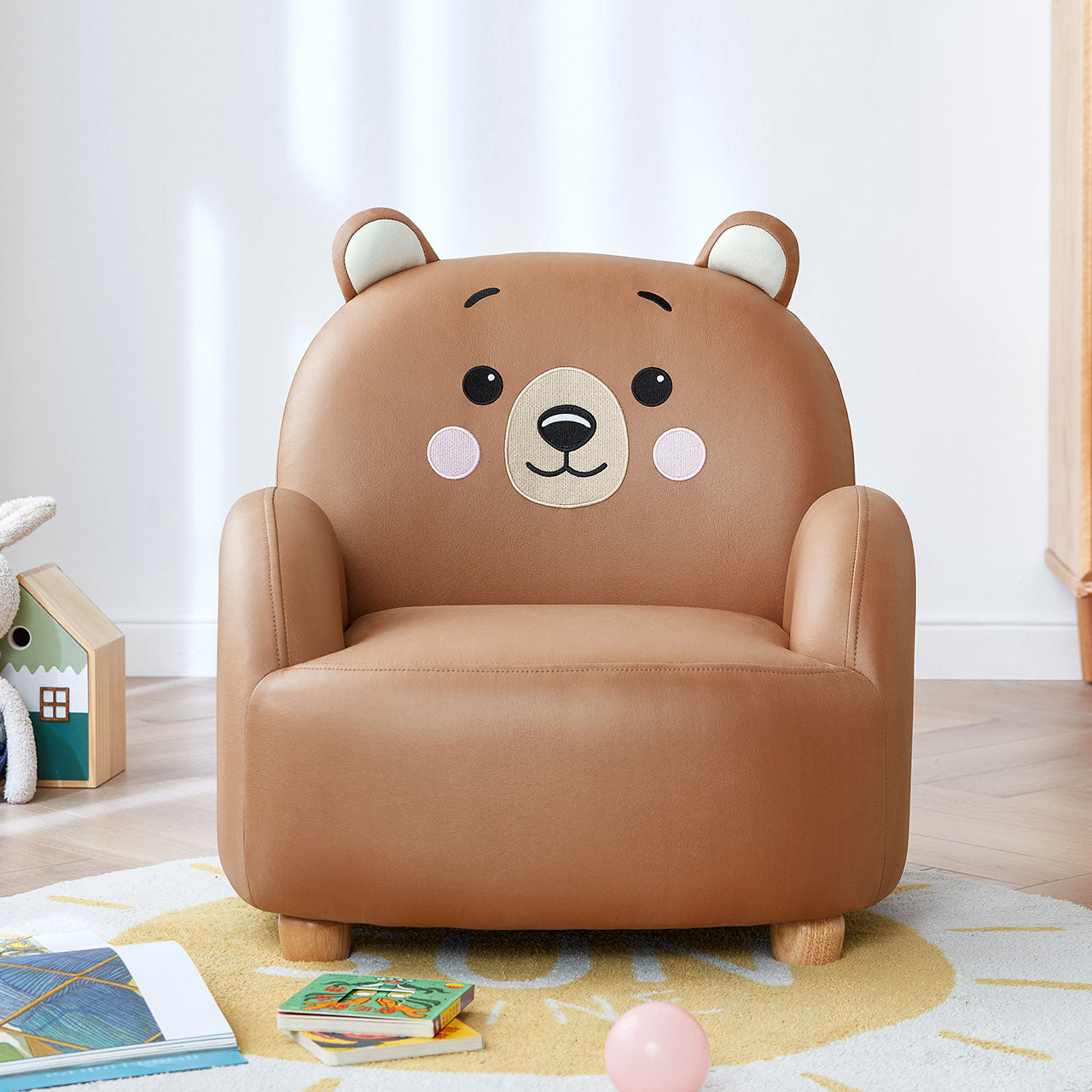 Cartoon Animal Friends Kids Sofa Arm Chair-0