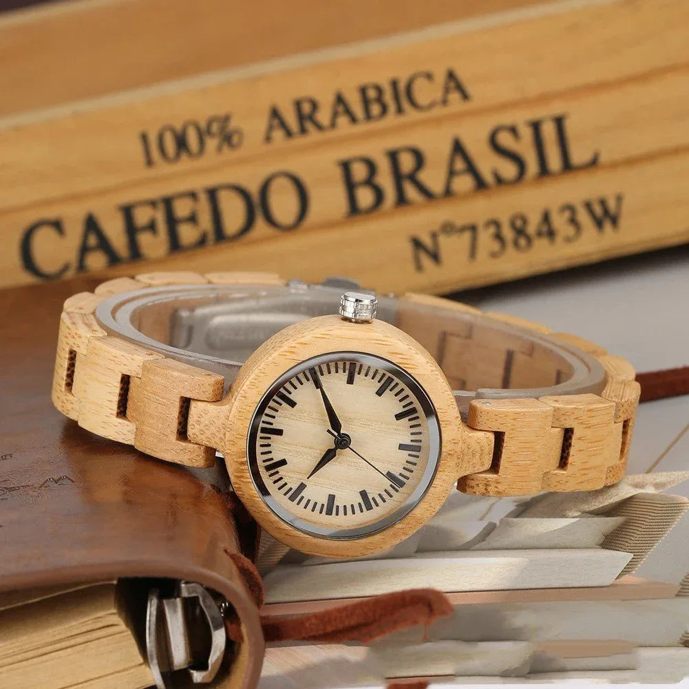Casual Bamboo Wood Watch For Women