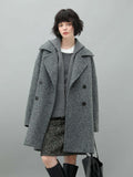 Classic Double-Breasted Napoleonic Grey Trench Coat-0
