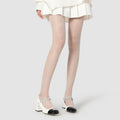 Classic Polka-Dot All-season Women White Sheer Tights-0