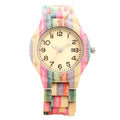 Colorful Unisex Bamboo Wood Watch