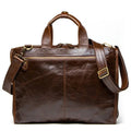 Cowhide Leather Business Briefcase Shoulder Messenger Computer Men's Bag