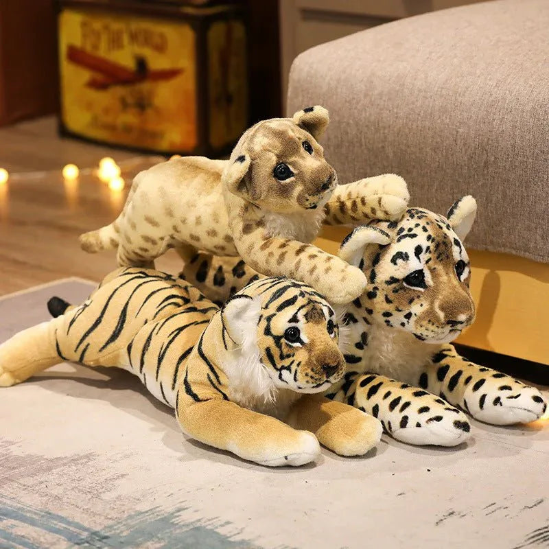 Creative African Big Cats Leopard Lion Tiger Stuffed Animals Plush Toys Dolls