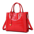 Crocodile Pattern Leather Handbag For Women