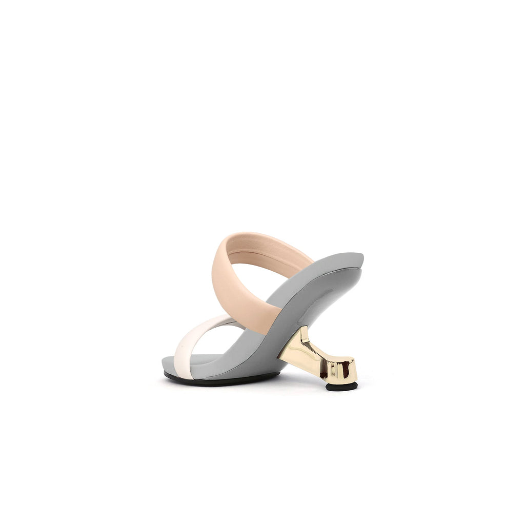 Double Strap Pivot Heel Sandals-3