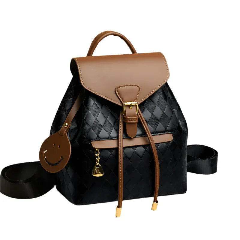 Female Casual Multifunctional School Travel Work Leather Backpack For Women
