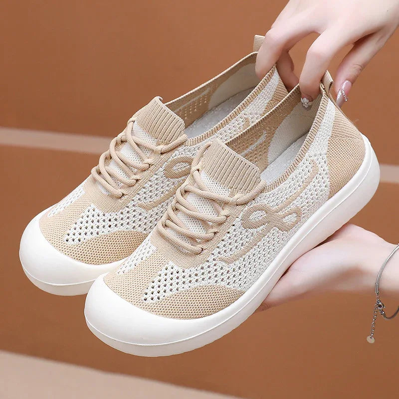 Female Retro Sneakers Platform Comfortable Soft Bottom Sports Shoes For Women