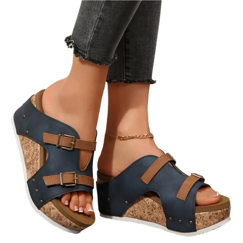 Women's High Heel Thick Sole Shoes Summer Beach Sandals