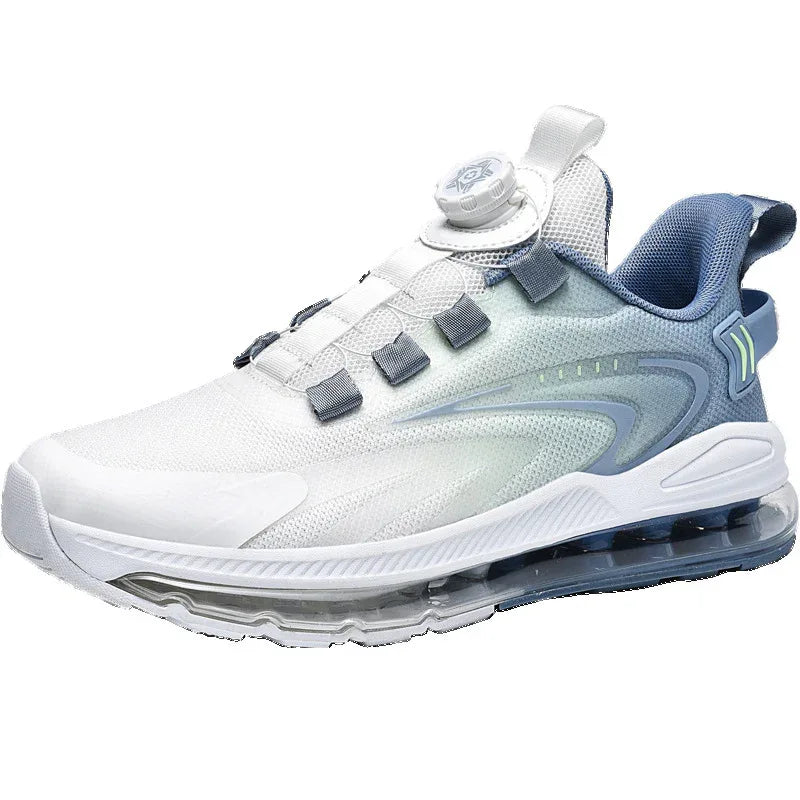 Rotating Buckle Full Woven Air Cushion Sneaker Running Shoes
