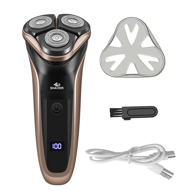 Three Cutter Head Double Ring Floating Men's Shaver